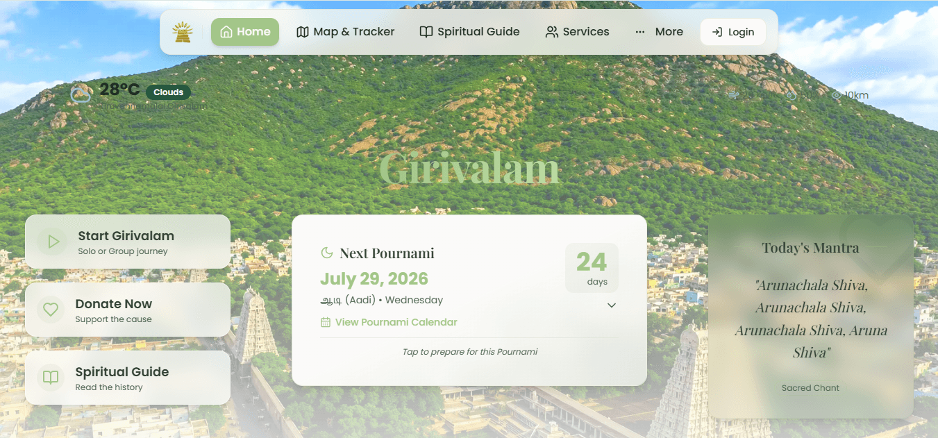 MyGirivalam.in homepage